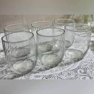 Set of Clear Glass Tumblers
